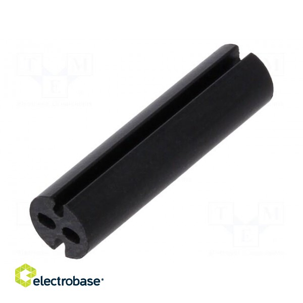 Spacer sleeve | LED | Øout: 4mm | ØLED: 3mm | L: 15.9mm | black | UL94V-0