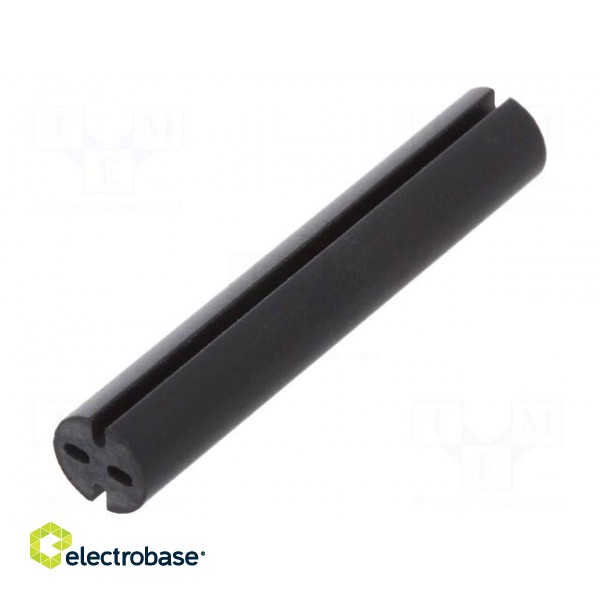 Spacer sleeve | LED | Øout: 5.1mm | ØLED: 5mm | L: 29mm | black | UL94V-0