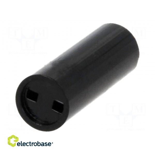 Spacer sleeve | LED | Øout: 5mm | ØLED: 3mm | L: 7.6mm | black