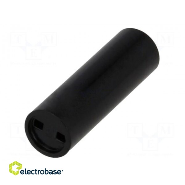 Spacer sleeve | LED | Øout: 5mm | ØLED: 3mm | L: 15mm | black