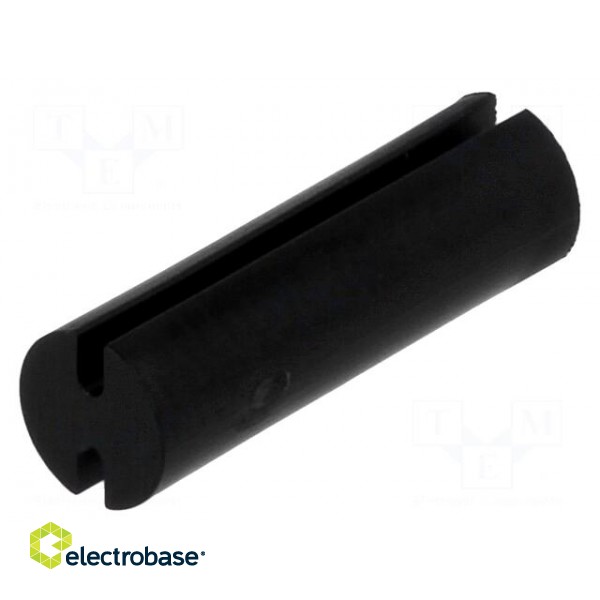 Spacer sleeve | LED | Øout: 5mm | ØLED: 5mm | L: 16.1mm | black | UL94V-2