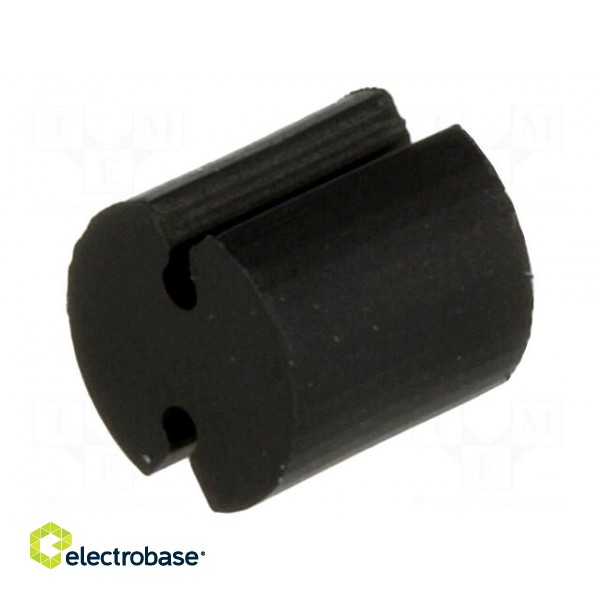 Spacer sleeve | LED | Øout: 5mm | ØLED: 5mm | L: 5mm | black | UL94V-2