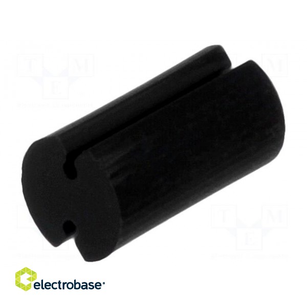 Spacer sleeve | LED | Øout: 5mm | ØLED: 5mm | L: 9mm | black | UL94V-2