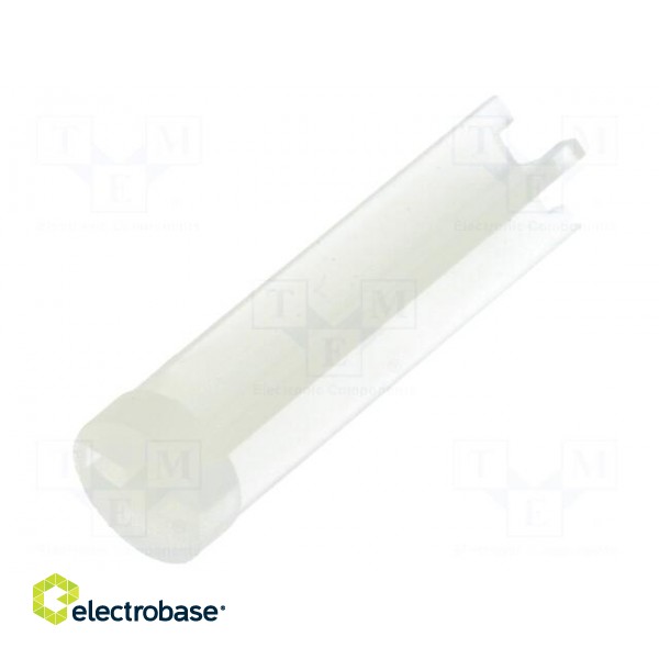 Spacer sleeve | LED | Øout: 6mm | ØLED: 5mm | L: 22.2mm | natural | UL94V-2