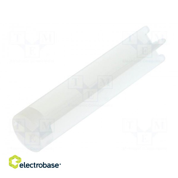 Spacer sleeve | LED | Øout: 6mm | ØLED: 5mm | L: 25.4mm | natural | UL94V-2