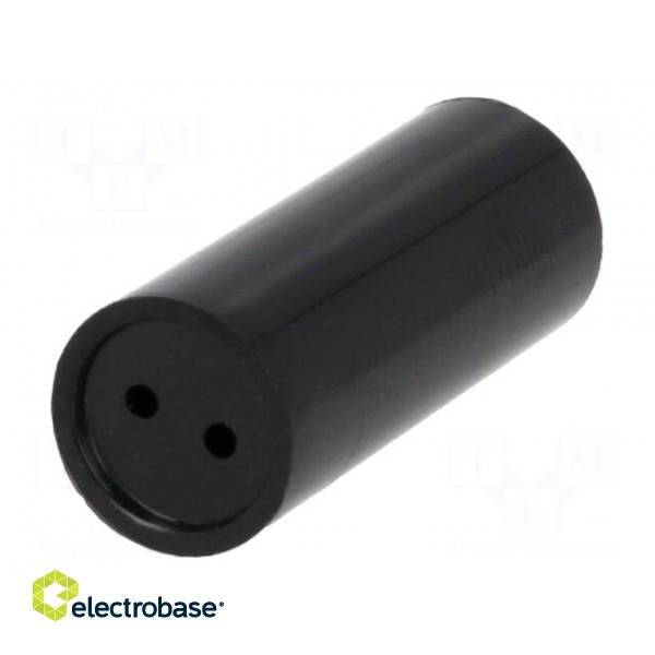 Spacer sleeve | LED | Øout: 7.5mm | ØLED: 5mm | L: 10mm | black
