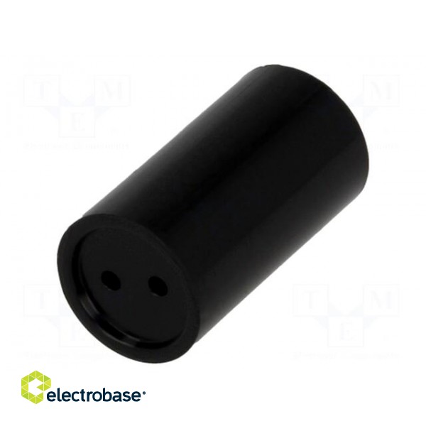 Spacer sleeve | LED | Øout: 7.5mm | ØLED: 5mm | L: 12mm | black