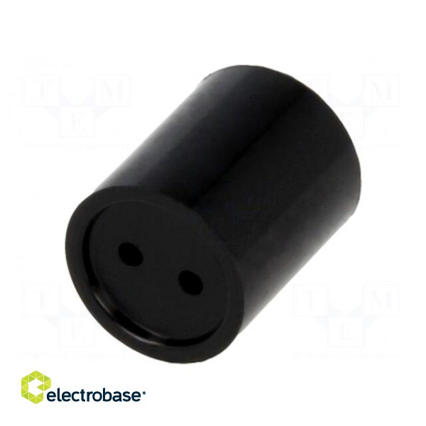 Spacer sleeve | LED | Øout: 7.5mm | ØLED: 5mm | L: 6mm | black