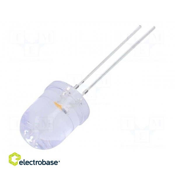 LED | 10mm | white warm | 30° | Front: convex | 2.5÷5V | No.of term: 2