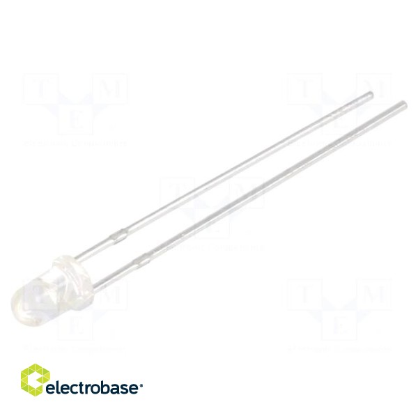 LED | 3mm | green | 16000÷30000mcd | 30° | 2.6÷3.2V | No.of term: 2 | 60mW