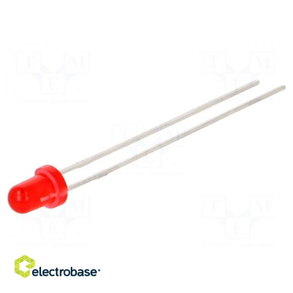 LED | 3mm | red | 23÷110mcd | 90° | Front: convex | 2÷2.5V | No.of term: 2