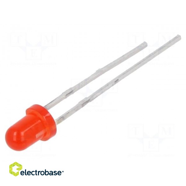 LED | 3mm | red | 40÷80mcd | 45° | Front: convex | 1.7÷2.4VDC | 60mW