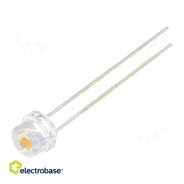 LED | 4.8mm | white warm | 18lm | 120° | Front: convex | 2.9÷3.6V | 3000K