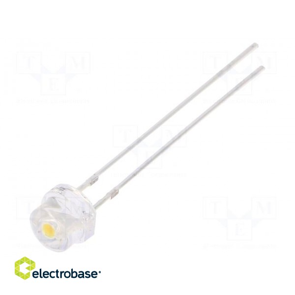 LED | 4.8mm | white warm | 1560÷2180mcd | 100° | Front: convex | 2.9÷3.6V