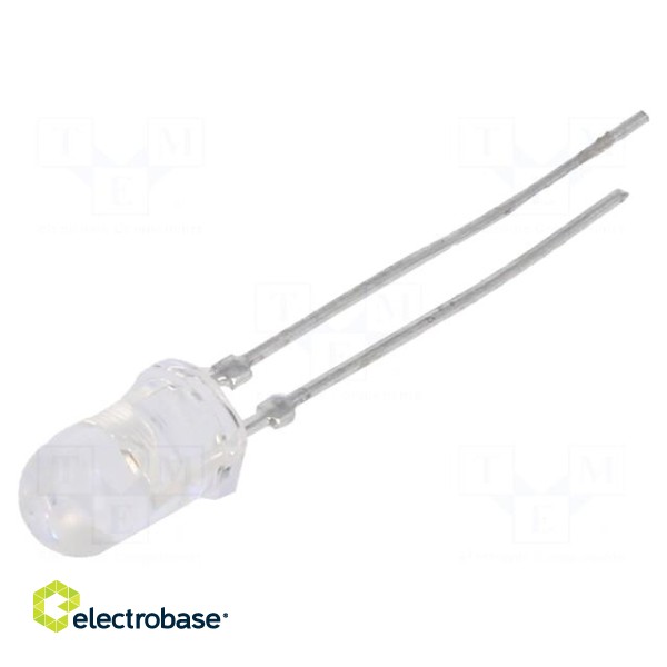 LED | 5mm | red | 3000÷12000mcd | 30° | Front: convex | 2.1÷2.6V | 130mW