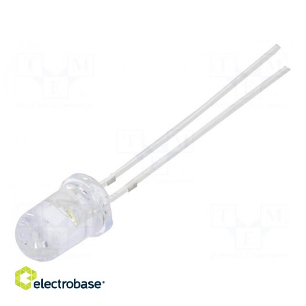 LED | 5mm | white cold | 43000÷60000mcd | 15° | Front: convex | 2.7÷3.4V