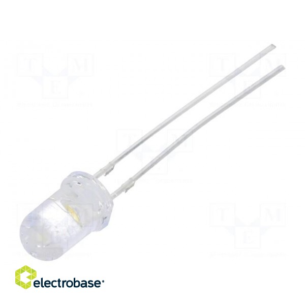 LED | 5mm | white warm | 43000÷60000mcd | 8.5÷10lm | 15° | Front: convex