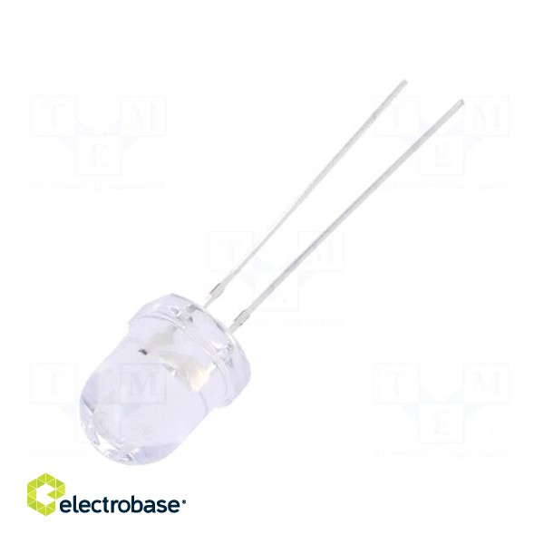 LED | 8mm | yellow | 2180÷3000mcd | 30° | Front: convex | Pitch: 2.54mm