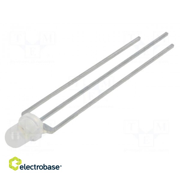 LED | 3mm | bicolour | red/green | 270÷350mcd | 70÷90mcd | 60° | cathode