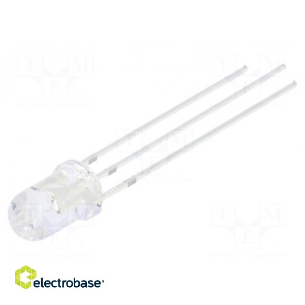 LED | 5mm | red/blue | 30° | Front: convex | 3÷15V | No.of term: 3 | round