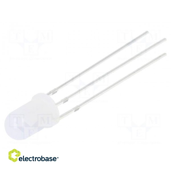 LED | 5mm | red/green | 30° | Front: convex | 3÷15V | No.of term: 3 | round