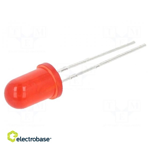 LED | 5mm | red | 400mcd | 30° | Front: convex | 2.4V | No.of term: 2