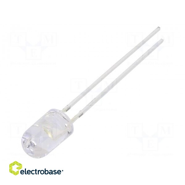 LED | 5mm | white | 10000÷12000mcd | 30° | Front: convex | 2.8÷3.6V | 108mW