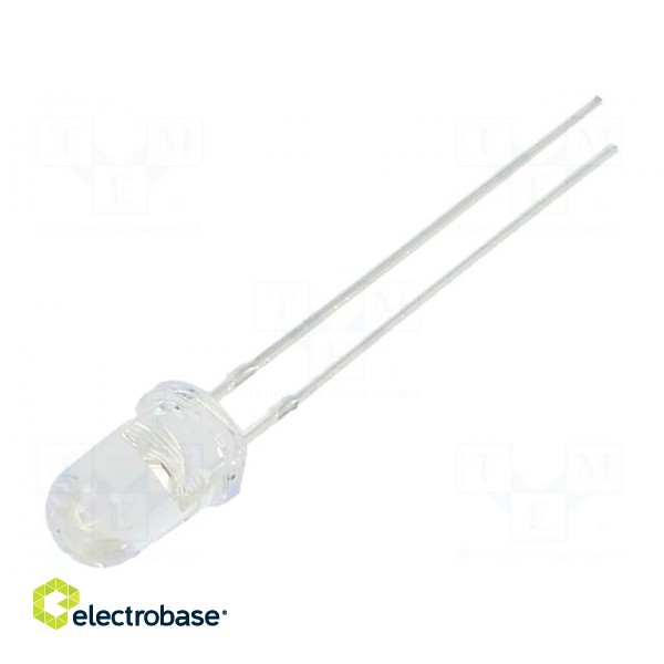 LED | 5mm | yellow | 50000÷60000mcd | 15° | 20mA | 2÷2.6V | Front: convex