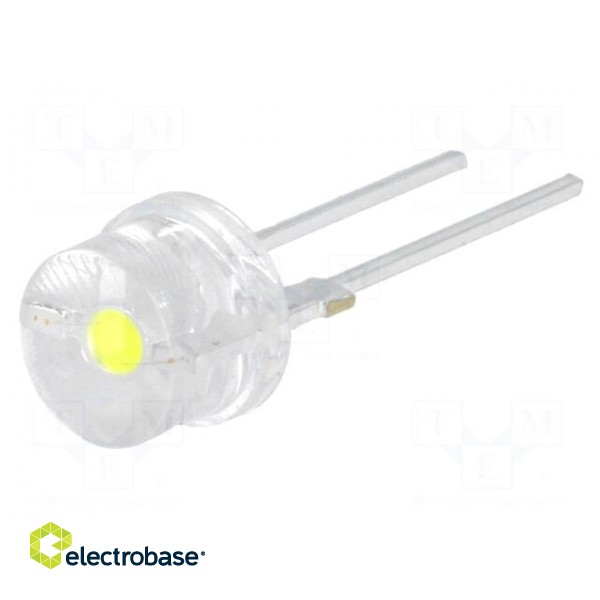 LED | 8mm | white cold | 140° | Front: convex | Pitch: 5.16mm | 40÷50lm