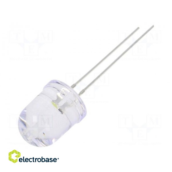 LED | 10mm | white | 30° | Front: convex | 2.5÷5V | No.of term: 2 | -30÷85°C