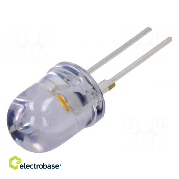 LED | 10mm | white warm | 30° | Front: convex | 2.8÷3.6V | No.of term: 2