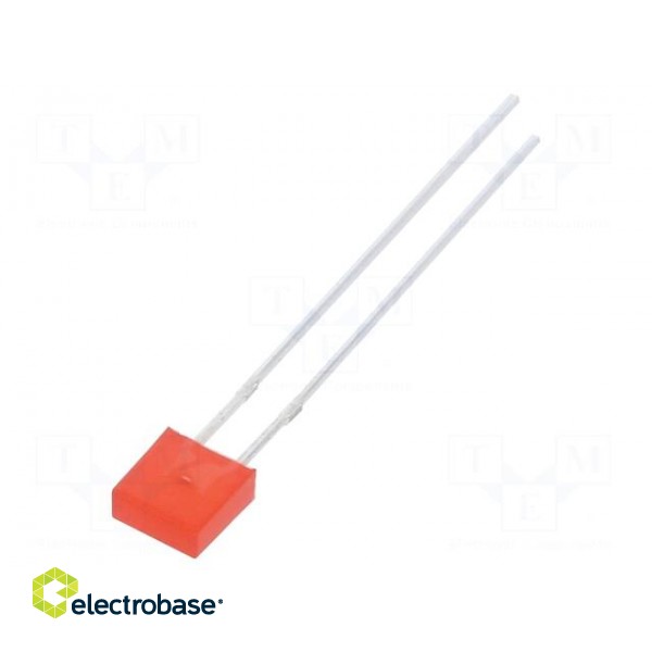 LED | rectangular | 2x5x5mm | red | 100÷150mcd | 100° | Front: flat | 20mA