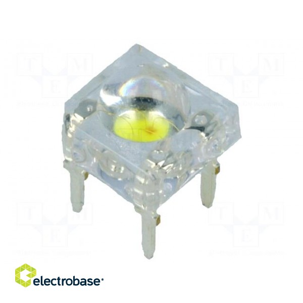 LED Super Flux | 7.62x7.62mm | bicolour | yellow/white | 120° | 20mA