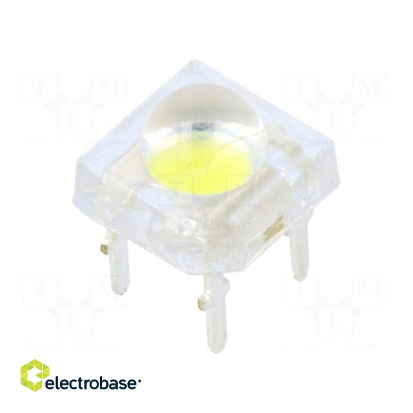 LED Super Flux | oval | 7.62x7.62mm | white cold | 10000÷12000mcd