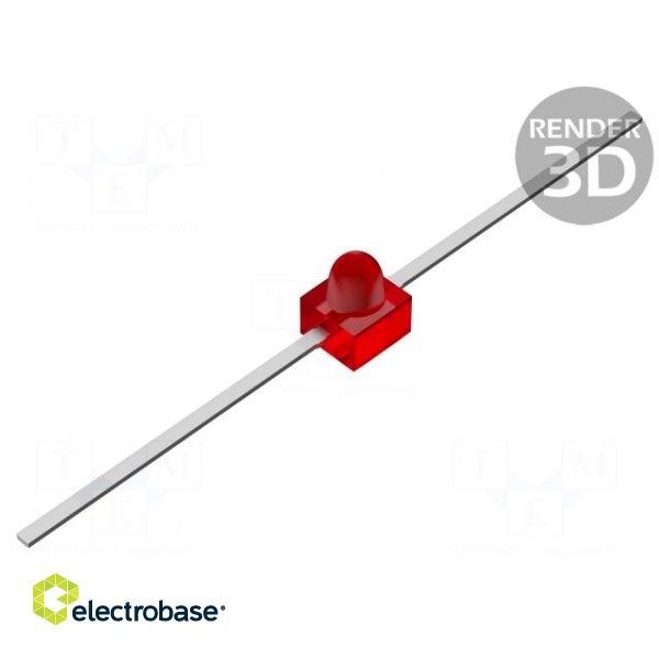 LED | 1.65mm | red | axial | 0.4÷1mcd | 90° | Front: convex | 1.4÷2V | THT