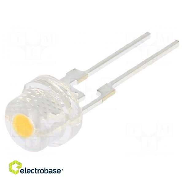 LED | 4.8mm | white warm | 12000÷14400mcd | 33÷38lm | 140° | 3.3÷3.8V