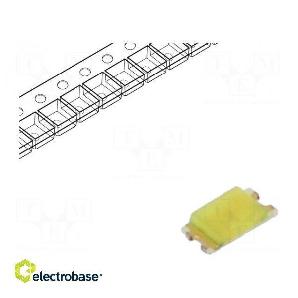 LED | SMD | 0603 | white cold | 56÷120mcd | 5mA | 2.9V | Front: flat | 33mW