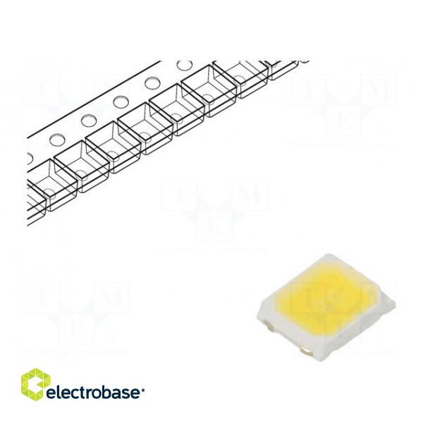 LED | SMD | 2835,PLCC2 | white cold | 65÷80lm | 5700K | 80 | 120° | 150mA