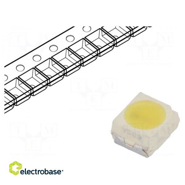 LED | SMD | 3528,PLCC2 | white cold | 112÷355mcd | 5000K | 120° | 10mA