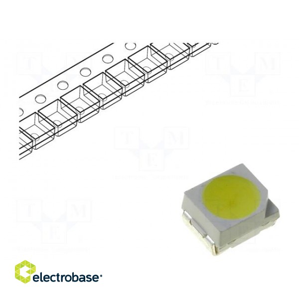 LED | SMD | 3528,PLCC2 | white cold | 1700÷2500mcd | 120° | 20mA