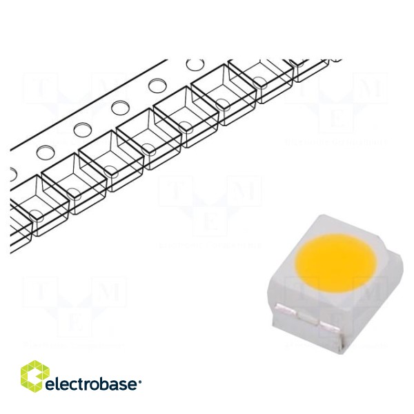 LED | SMD | 3528,PLCC2 | white warm | 1800÷2300(typ)-3550mcd | 2700K