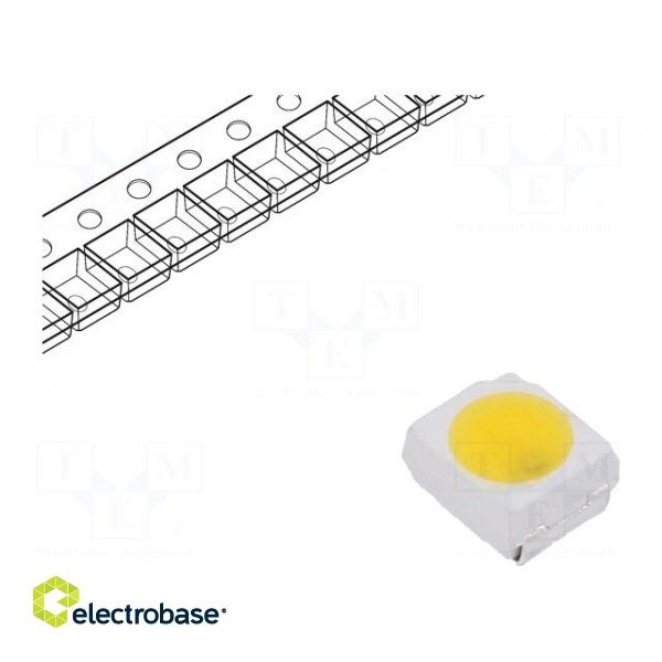 LED | SMD | 3528,PLCC2 | white warm | 750÷1120mcd | 3000K | 120° | 10÷15mA