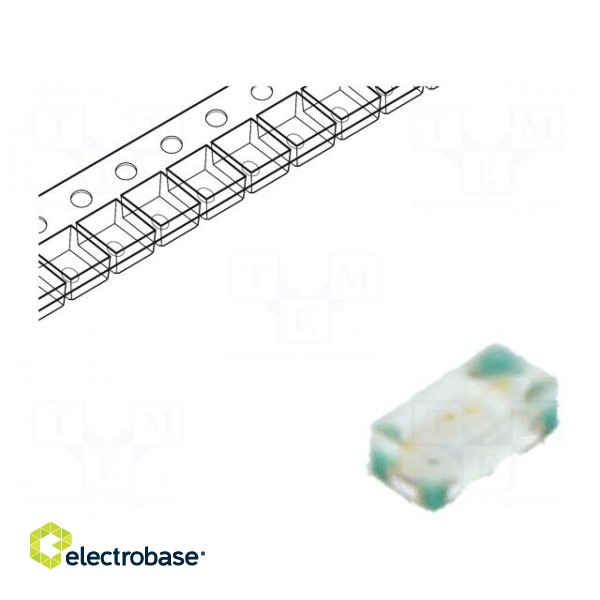 LED | SMD | 0402 | blue | 12÷100mcd | 1x0.5x0.4mm | 140° | 2.6÷3.3V | 5mA