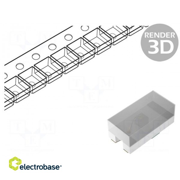 LED | SMD | 0402 | red | 28.5÷90mcd | 1x0.5x0.4mm | 130° | 1.9÷2.4V | 20mA