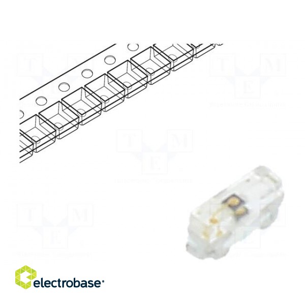 LED | SMD | 0402 | orange | 28.5mcd | 1x0.55x0.3mm | 140° | 1.6÷2.4V | 20mA