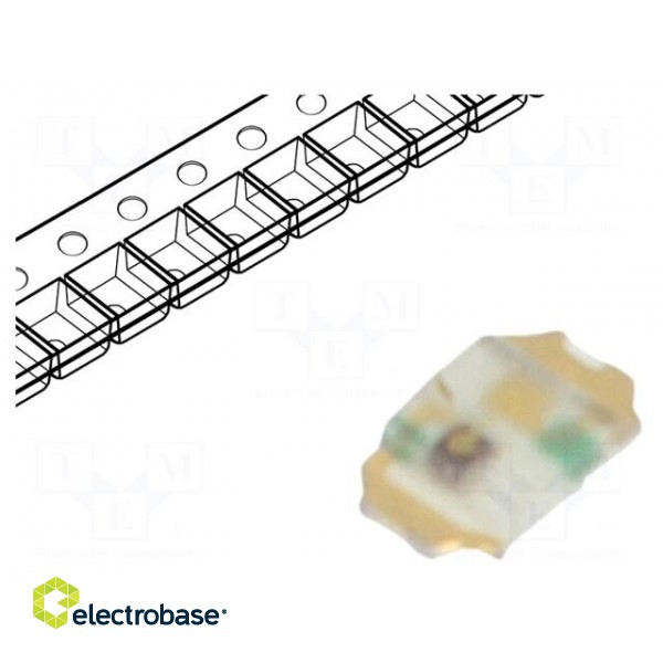 LED | SMD | 0402 | yellow green | 1÷2.1mcd | 1x0.6x0.2mm | 1.9V | 1mA | 54mW