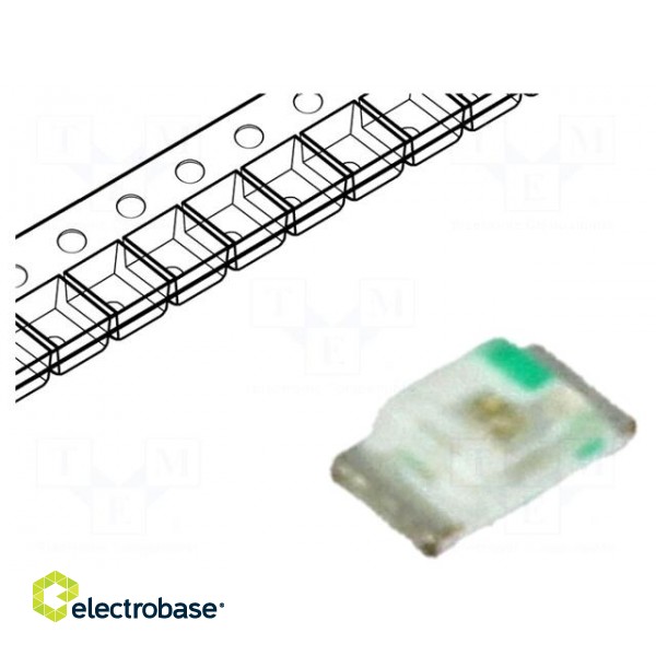 LED | SMD | 0603 | green | 100÷200mcd | 1.6x0.8x0.4mm | 130° | 2.8÷3.8V