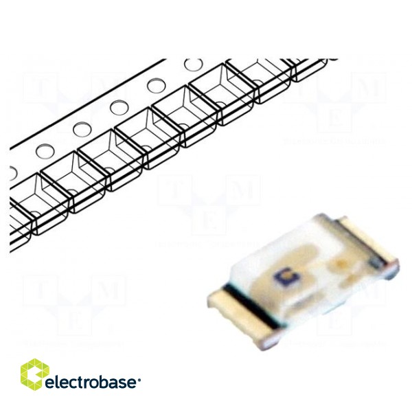 LED | SMD | 0603 | orange | 11.2÷45mcd | 1.6x0.8x0.35mm | 130° | 1.7÷2.3V