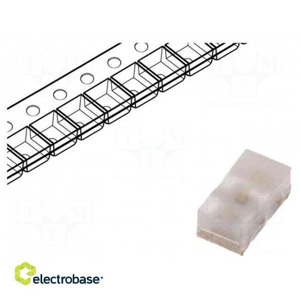 LED | SMD | 0603 | orange | 3.55÷7.5mcd | 1.6x0.8x0.6mm | 80° | 1.8÷2.6V