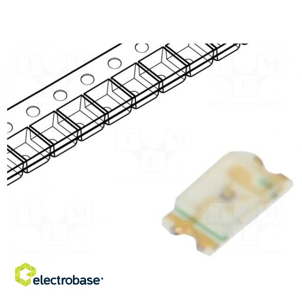 LED | SMD | 0603 | orange | 40÷100mcd | 1.6x0.8x0.36mm | 2.2V | 20mA | 54mW